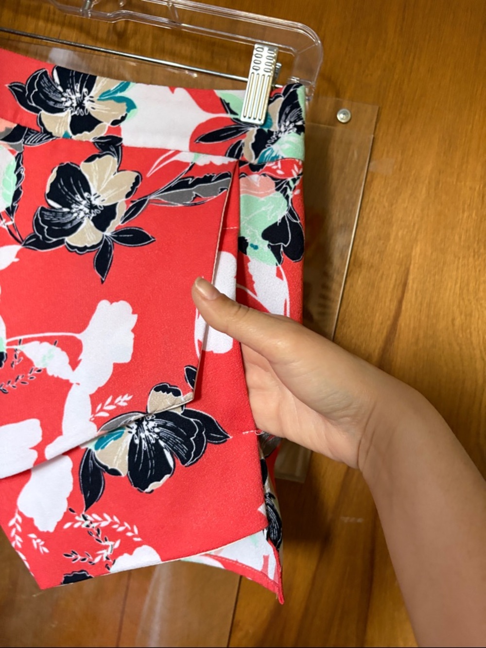 Aqua Mini Skort Coral Floral Pattern - Picture 6 of 6